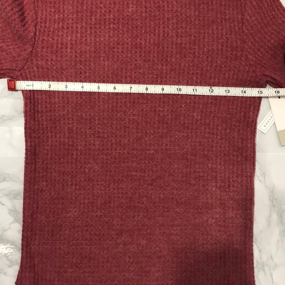 BP Red Waffle Stitch Long-sleeve Crewneck - Picture 8 of 8